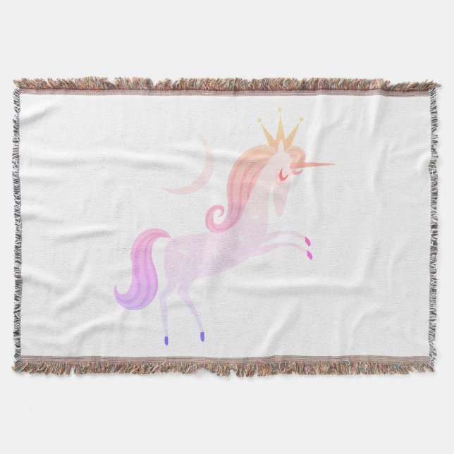 magical unicorn throw blanket (Front)