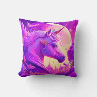 Magical Unicorn under the Moonlight Cushion