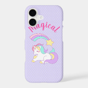 Magical Unicorn with Rainbow Shooting Star