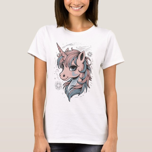 Magical unicorn with star gloss T-Shirt (Front)