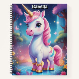 Magical Unicorn Wonderland Personalised Notebook