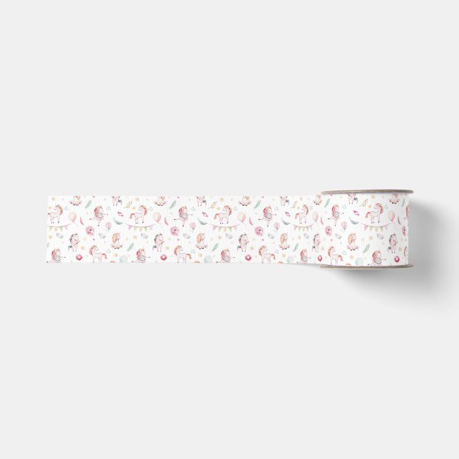 Magical Unicorn World Grosgrain Ribbon (Front)