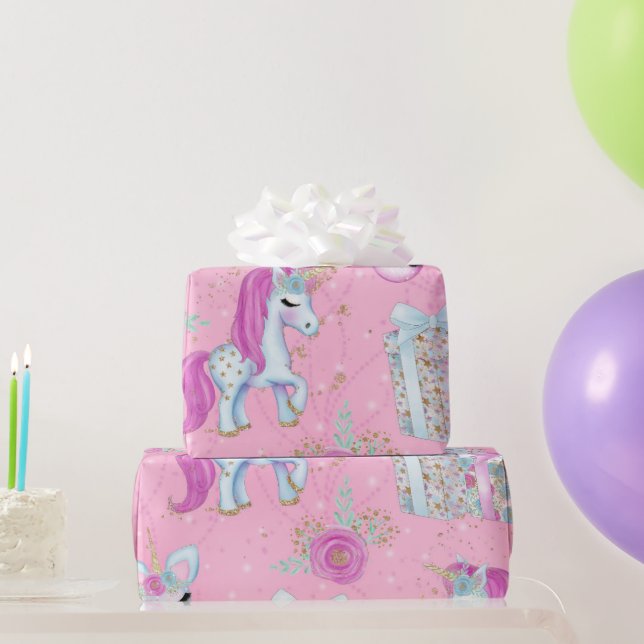 Magical Unicorn Wrapping Paper (Party Gifts)