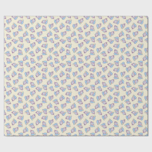 Magical Unicorn Wrapping Paper Yellow Background