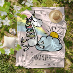 Magical Unicorns<br><div class="desc">Magical Unicorn Blanket - This lovely pink blanket features a beautiful unicorn flying over a pink sky with stars and a magical rainbow. Especially made for all of you magical creatures wanting to stay as snug as a bug. No unicorn tears ever again as you and your little one will...</div>