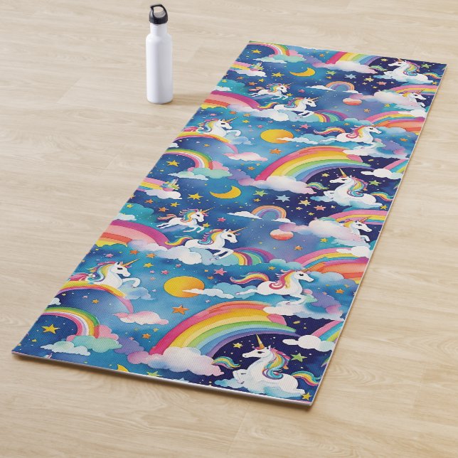 Magical Unicorns and Rainbows Yoga Mat (In Situ)
