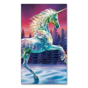 Magical Unicorns Illustration Magnetic Business Card