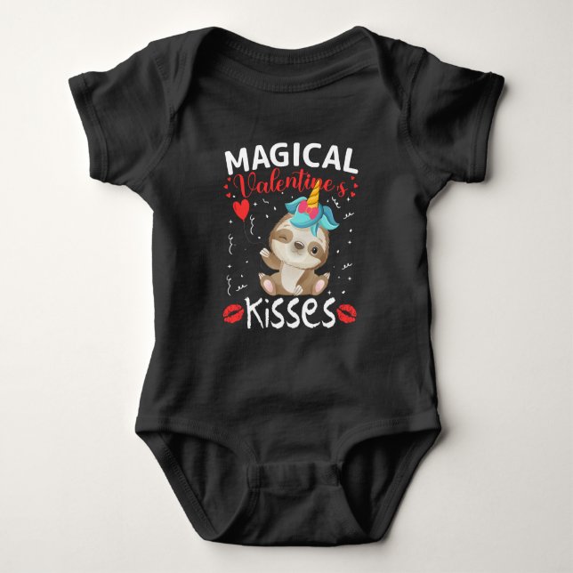 Magical Valentine's Kisses Baby Bodysuit (Front)
