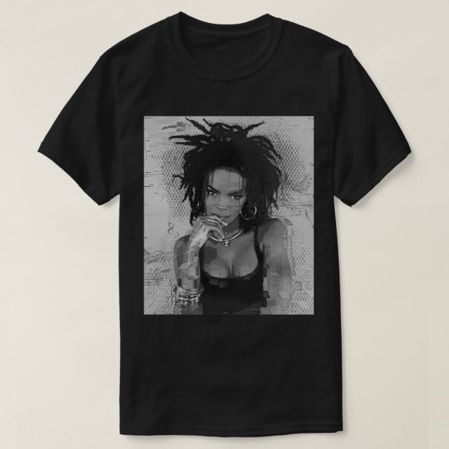 magical vibes Lauryn Hill -  black and white - dig T-Shirt (Design Front)