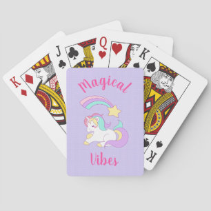 Magical Vibes Sleeping Unicorn and Shooting Star Playing Cards