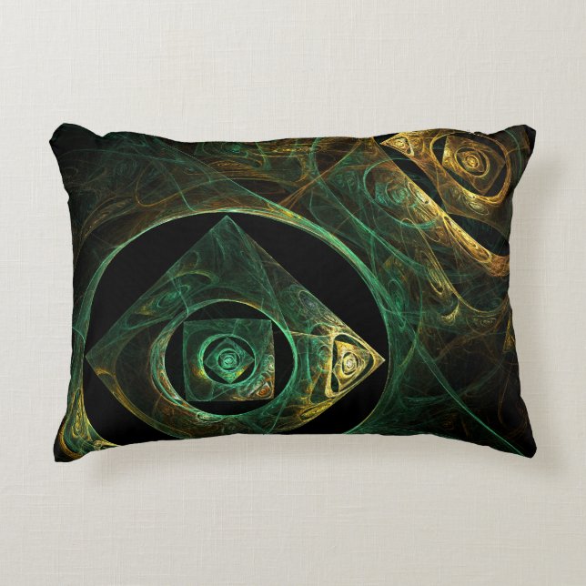 Magical Vibrations Abstract Art Accent Pillow (Front)