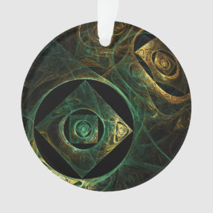 Magical Vibrations Abstract Art Acrylic Circle Ornament