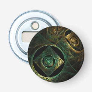 Magical Vibrations Abstract Art Button Bottle Opener