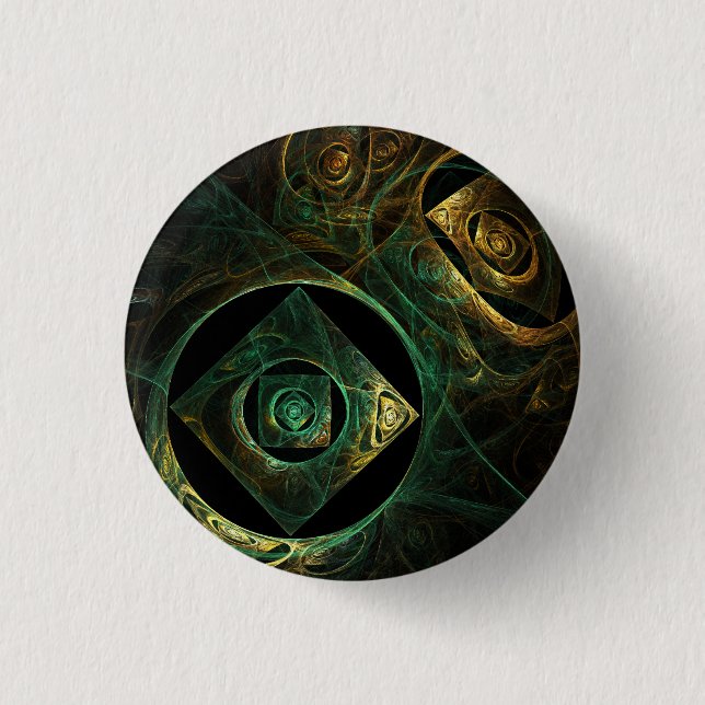 Magical Vibrations Abstract Art Button (round) (Front)