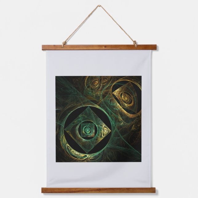 Magical Vibrations Abstract Art Hanging Tapestry (Front)