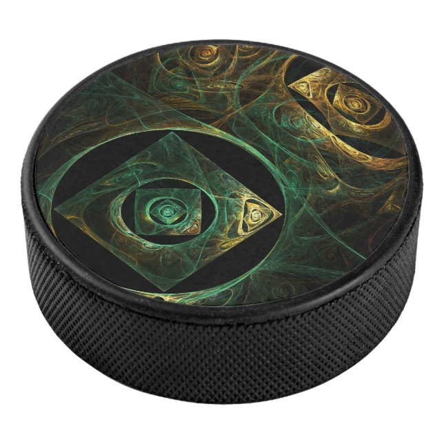Magical Vibrations Abstract Art Hockey Puck (3/4)