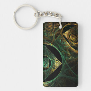 Magical Vibrations Abstract Art Key Ring