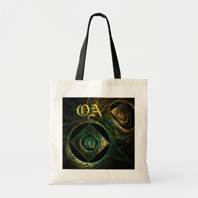 Magical Vibrations Abstract Art Monogram Bag (Front)
