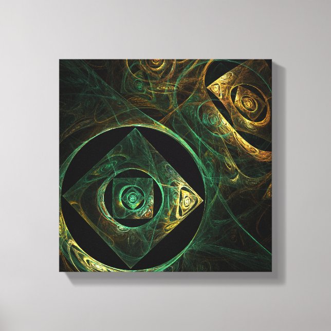 Magical Vibrations Abstract Black and White Canvas Print (Front)