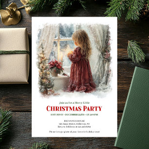 Magical Victorian Little Girl Awaiting Santa DNL Invitation