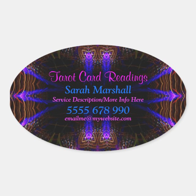 Magical Visions Business Promotion Oval Sticker (Front)