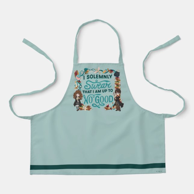 Magical Watercolor "I Solemnly Swear" Apron (Front)