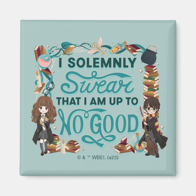 Magical Watercolor "I Solemnly Swear" Magnet (Front)