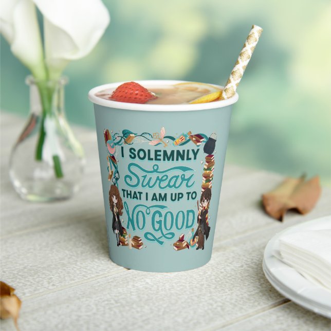 Magical Watercolor "I Solemnly Swear" Paper Cups (Insitu)