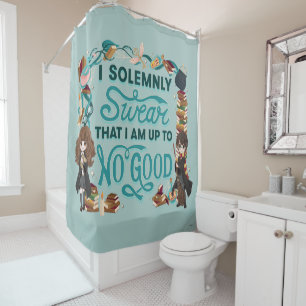 Magical Watercolor "I Solemnly Swear" Shower Curtain
