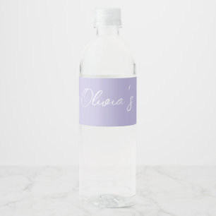 Magical Watercolor Unicorn Birthday Water Bottle Label