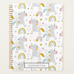 Magical Watercolor Unicorn & Rainbow  Planner