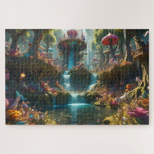 Magical Waterfall Landscape Jigsaw Puzzle (Horizontal)