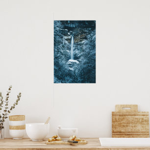 Magical waterfall Peričnik in Mojstrana, Slovenia Poster