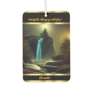 Magical waterfalls at night, uniquely yours car air freshener
