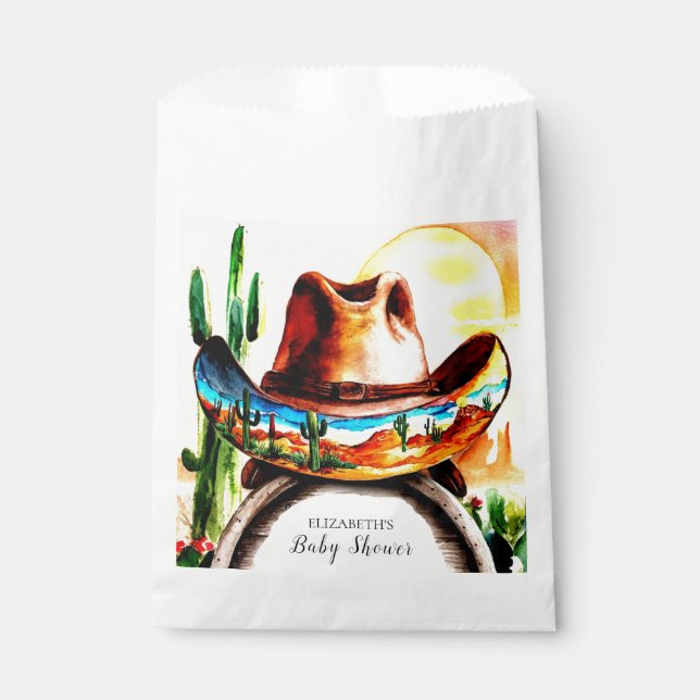 Magical Western Hat Cowboy Baby Shower Favour Bags (Front)