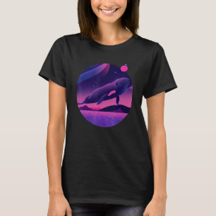 Magical whale moon galaxies Scuba Diving Snorkelin T-Shirt