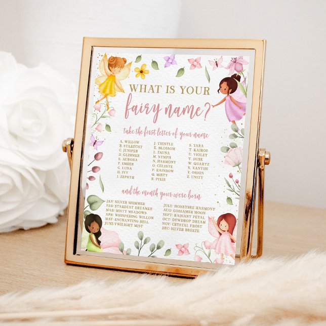 Magical What Is Your Fairy Name Birthday Game Sign (Creator Uploaded)