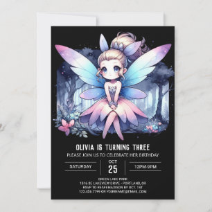 Magical Whimsical Fairy Birthday Invitation