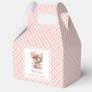 Magical Whimsy Pink Floral Girl Birthday Favor Box