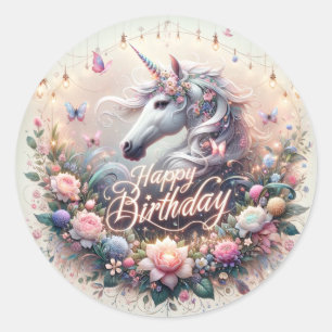 Magical Whimsy: Unicorn Birthday Bash Stickers