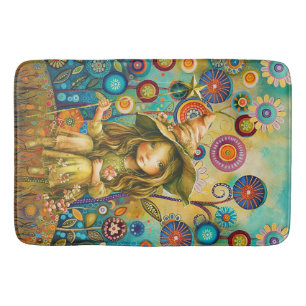 Magical Whispers Amongst The Flowers Bath Mat
