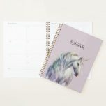Magical White Gold Horn Unicorn  Planner<br><div class="desc">Magical White Gold Horn Unicorn</div>