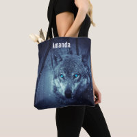 Magical Wild Wolf with Amazing Blue Eyes