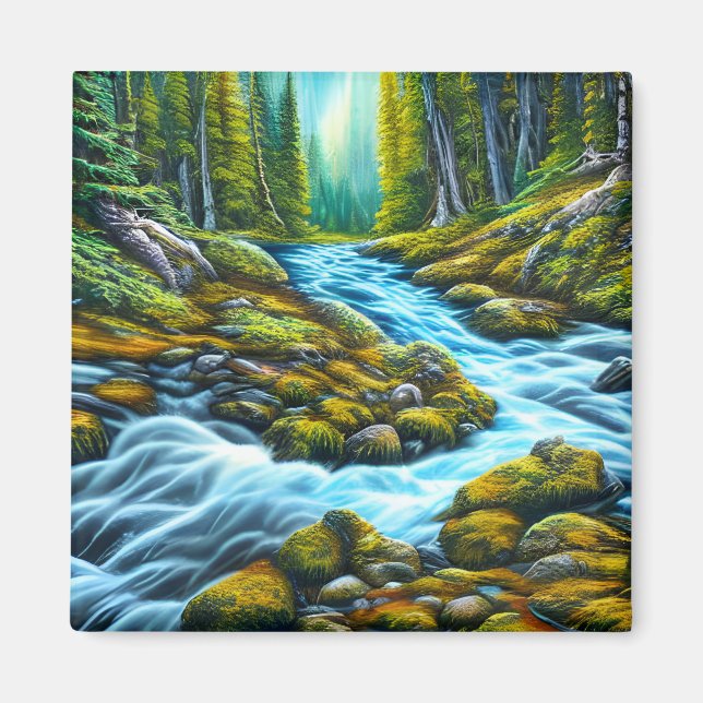 Magical Wilderness Bubbling Brook Magnet (Front)