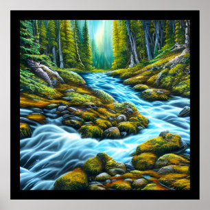 Magical Wilderness Bubbling Brook Poster
