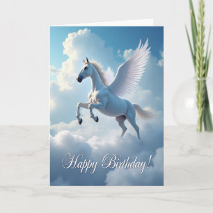 Magical Winged Horse Birthday Card