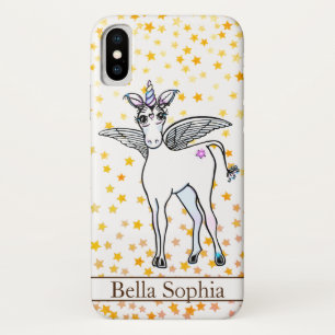 Magical winged Unicorn with golden star accents Case-Mate iPhone Case