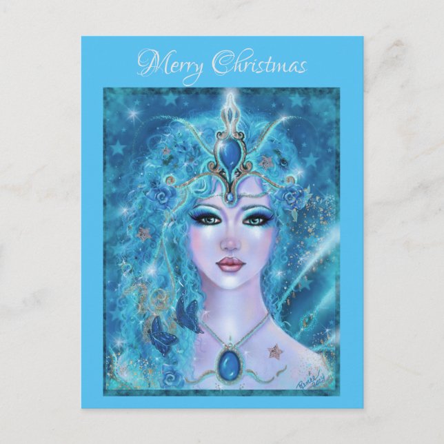 Magical winter fairy by Renee Lavoie Holiday Postcard (Front)