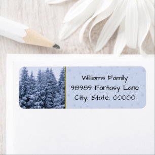Magical winter forest - blue, custom