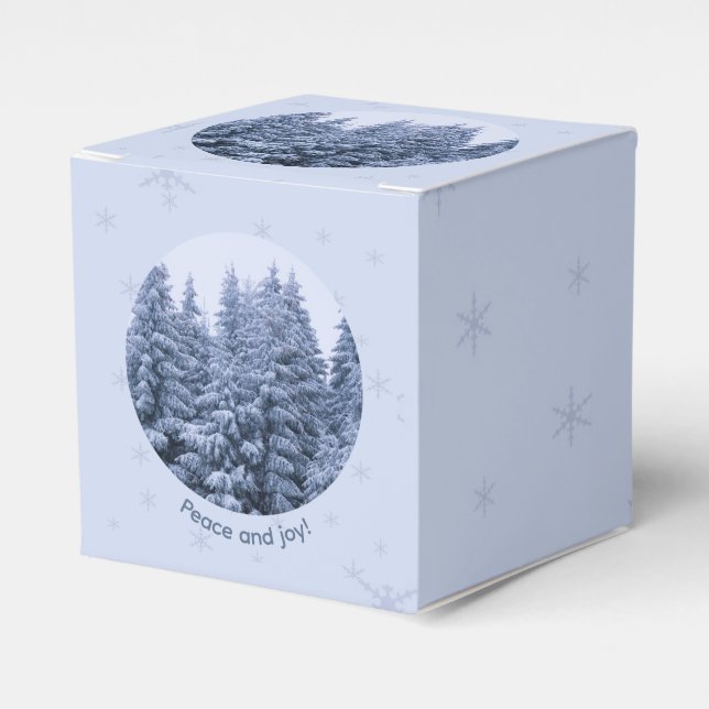 Magical winter forest - christmas party    favour box (Front Side)
